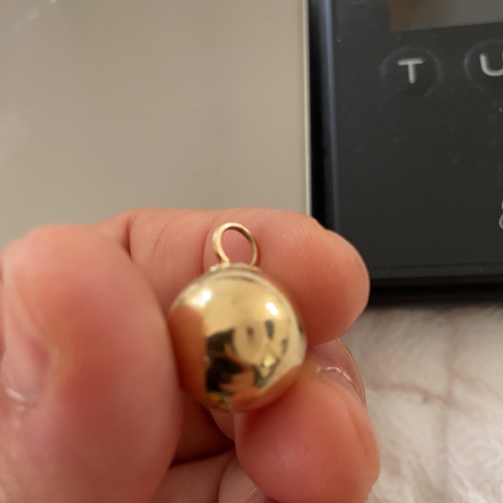 2 yellow gold balls 14k - Picture 6 of 6